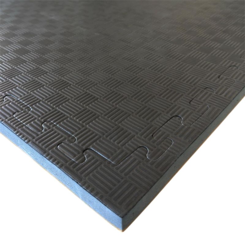 Kampfsport- / Fitnessmatten Holzoptik / Schwarz, 2,5 cm