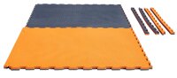 Wendematte verzahnt CHECKER / 100 x 100 x 2cm / orange-grau