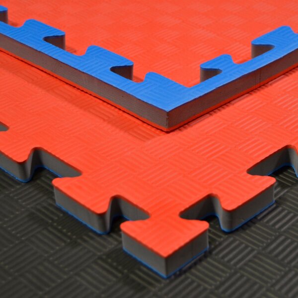 SET Kampfsportmatten / Fläche 8 x 8 m x 2cm rot-blau