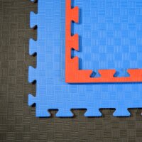 Kampfsportmatten Wendematte BUDODRAKE / 100 x 100 x 2cm / rot-blau
