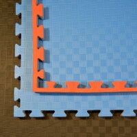 Kampfsportmatten Wendematte BUDODRAKE / 100 x 100 x 4cm / BLAU-ROT