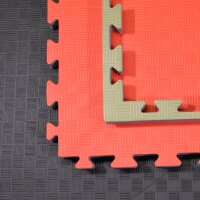 Kampfsportmatten Wendematte BUDODRAKE / 100 x 100 x 4cm / GRÜN-ROT