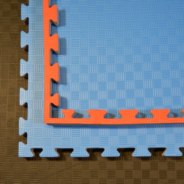 SET: Kampfsportmatten Wendematte BUDODRAKE / 100 x 100 x 2cm / rot-blau